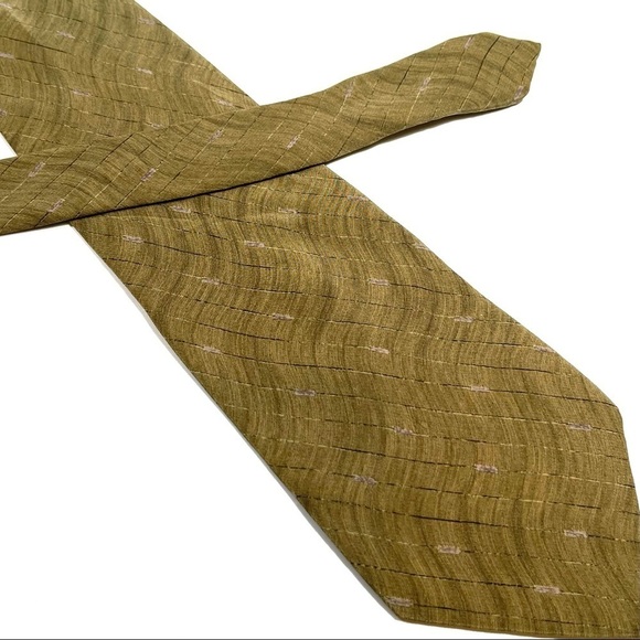 Geoffrey Beene Green Silk Tie - Picture 1 of 7